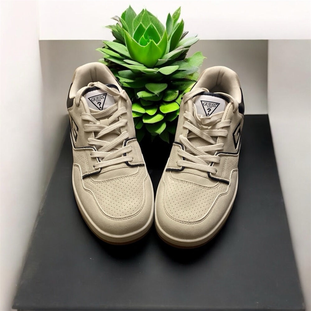 Guess Tan Sneakers Suede Minimalist Design
